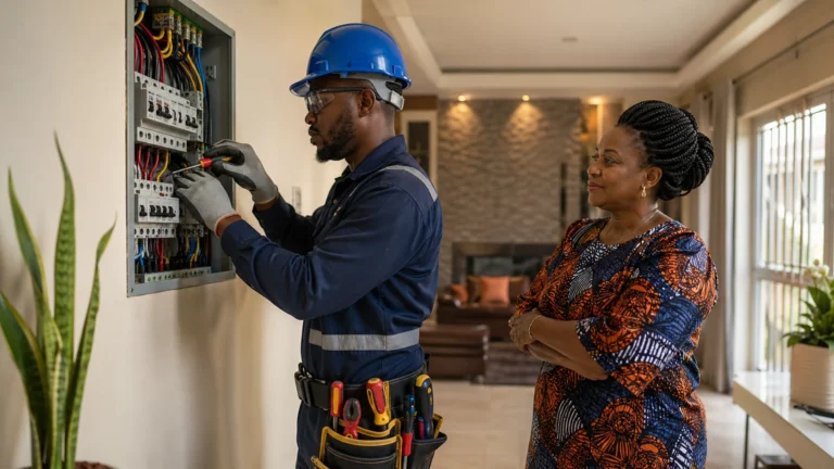 Request vetted electricians to fix wiring faults, install lighting, and trace power issues across Calabar with reliable, on-demand service.