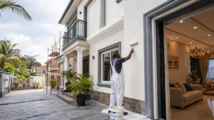 Hire skilled painters for interiors and exteriors, screeding, and wallpaper with clean work and on-time delivery.