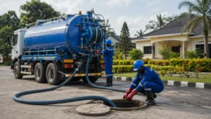Book a sewage truck to pump out soakaways quickly and cleanly across Calabar.